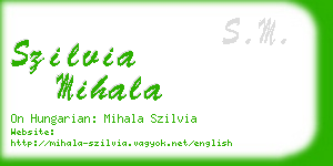 szilvia mihala business card
